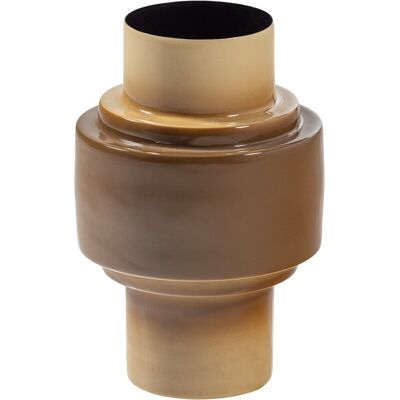 WOOOD orba vaas 32x22 cm - metaal - hoogglans zand - 35x22x22 WOOOD orba vaas 32x22 cm - metaal - hoogglans zand - 35x22x22