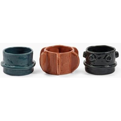 Serax - marie michielssen - kandelaar assortiment - mix kleuren - 8 ø - 3 stuks Serax - marie michielssen - kandelaar assortiment - mix kleuren - 8 ø - 3 stuks