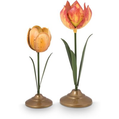 Pip Studio - tulpen kandelaar - woonaccessoires - geel kaarsenhouder - 26cm - set van 2 kaarsenhouders Pip Studio - tulpen kandelaar - woonaccessoires - geel kaarsenhouder - 26cm - set van 2 kaarsenhouders
