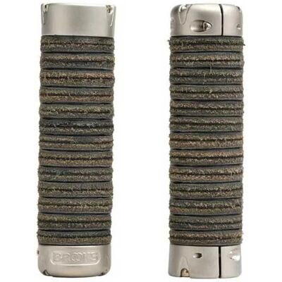 BROOKS Plump leather grips (130+130mm) - black BROOKS Plump leather grips (130+130mm) - black