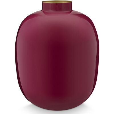 Pip Studio - home accessories - vaas - metaal - donkerrood - 32 cm Pip Studio - home accessories - vaas - metaal - donkerrood - 32 cm