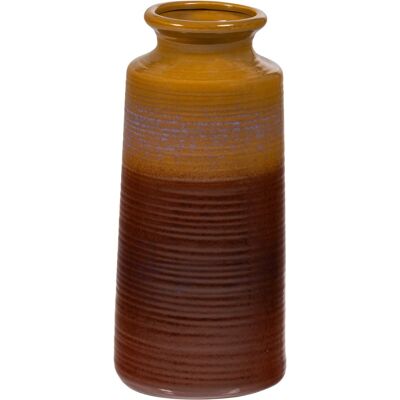 WOOOD decennia vaas xl ø17 cm - keramiek - geel/bruin - 38x17x17 cm WOOOD decennia vaas xl ø17 cm - keramiek - geel/bruin - 38x17x17 cm