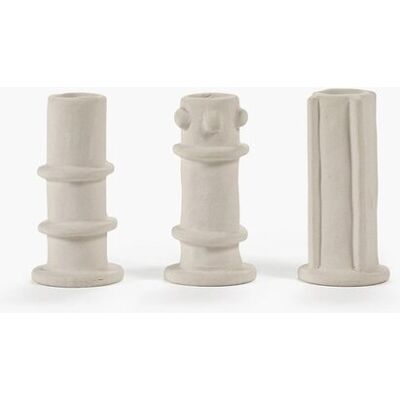 Serax - marie michielssen marie - kandelaar - beige - 5 ø - h 10cm - 3 stuks Serax - marie michielssen marie - kandelaar - beige - 5 ø - h 10cm - 3 stuks