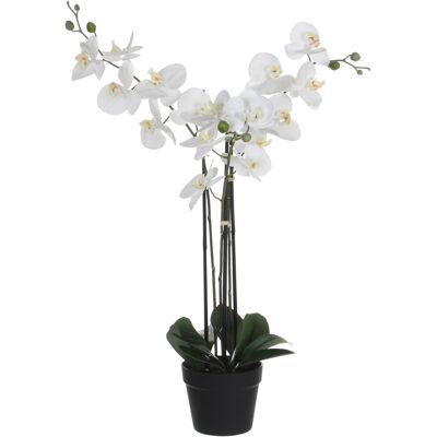 Mica Decorations orchidee bloem kunstplant - wit - h75 x b50 cm Mica Decorations orchidee bloem kunstplant - wit - h75 x b50 cm