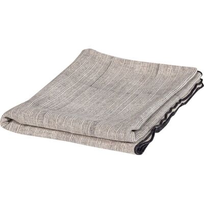 WOOOD unique plaid - viscose/linnen - zwart/off white - 53x49x48 WOOOD unique plaid - viscose/linnen - zwart/off white - 53x49x48