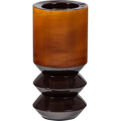 WOOOD kiva kandelaar 33x15 cm - metaal - bruin - 33x15x15 cm WOOOD kiva kandelaar 33x15 cm - metaal - bruin - 33x15x15 cm