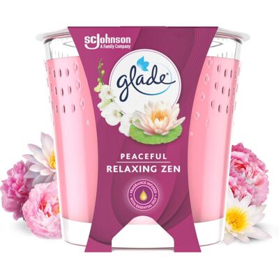 Glade geurkaars relaxing zen 100% raapzaadwax - 112 gr Glade geurkaars relaxing zen 100% raapzaadwax - 112 gr