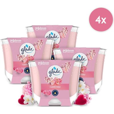 Glade lang brandende kaars love you 100% raapzaadwax Glade lang brandende kaars love you 100% raapzaadwax
