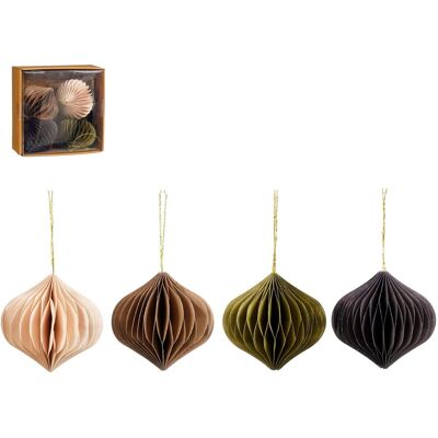 Mica Decorations ornament ui beige d.groen bruin paars 4 stuks Mica Decorations ornament ui beige d.groen bruin paars 4 stuks