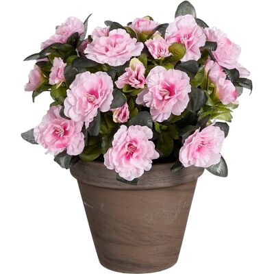 Mica Decorations kunstplant - azalea - roze - in pot - 31 cm - nepplanten Mica Decorations kunstplant - azalea - roze - in pot - 31 cm - nepplanten