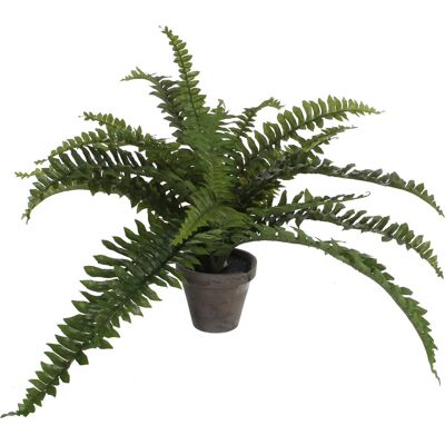Mica Decorations Boston Varen Kunstplant in Terracotta Pot - 35x45cm - Groen Mica Decorations Boston Varen Kunstplant in Terracotta Pot - 35x45cm - Groen