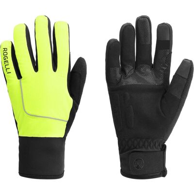 Rogelli essential heren fietshandschoenen - winter - waterproof - fluor Rogelli essential heren fietshandschoenen - winter - waterproof - fluor