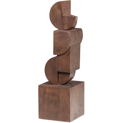 WOOOD draxa sculptuur ornament - hout - bruin - 61x18x18 WOOOD draxa sculptuur ornament - hout - bruin - 61x18x18