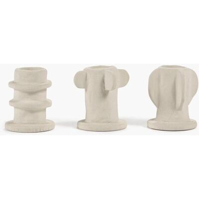Serax - marie michielssen marie - kandelaar - beige - 5 ø - h 6,5cm - 3 stuks Serax - marie michielssen marie - kandelaar - beige - 5 ø - h 6,5cm - 3 stuks