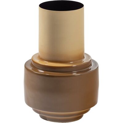WOOOD orba vaas 34x22 cm - metaal - hoogglans zand - 34x22x22 WOOOD orba vaas 34x22 cm - metaal - hoogglans zand - 34x22x22