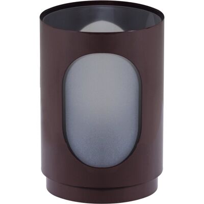 WOOOD tavo windlichten - metaal/glas - bruin - set van 2 WOOOD tavo windlichten - metaal/glas - bruin - set van 2