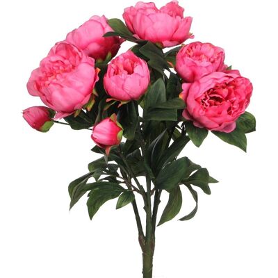 Mica Decorations Pioenroos Kunstboeket - Fuchsia - 55cm Mica Decorations Pioenroos Kunstboeket - Fuchsia - 55cm