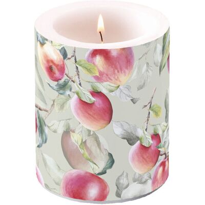 Ambiente fresh apples stompkaars 75 branduren 10x12 cm Ambiente fresh apples stompkaars 75 branduren 10x12 cm