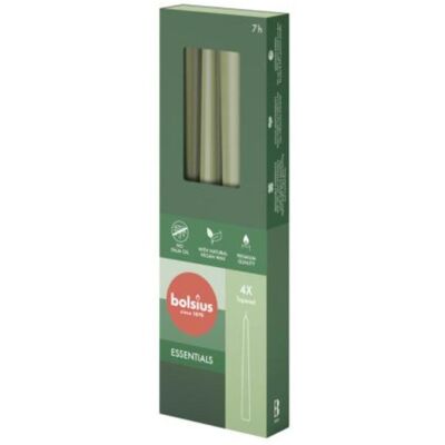 Bolsius - Spitzkerze - olive - 24.5x2.4 - Kaars Bolsius - Spitzkerze - olive - 24.5x2.4 - Kaars