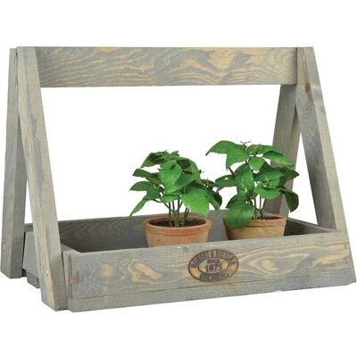 Esschert Design houten plantenrek 29x39.2x28.9 cm grijs Esschert Design houten plantenrek 29x39.2x28.9 cm grijs