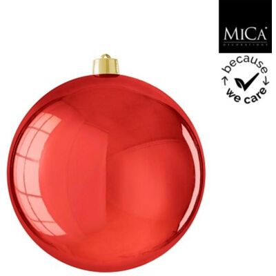 Mica Decorations kerstbal onbreekbaar 25 cm glanzend rood Mica Decorations kerstbal onbreekbaar 25 cm glanzend rood
