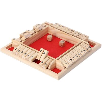 Overige Merken Houten shut the box voor 4 spelers Overige Merken Houten shut the box voor 4 spelers