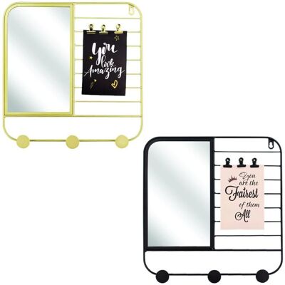 Overige Merken Decoratie wandrek 32x2x33 cm metaal/zwart/goud assorti Overige Merken Decoratie wandrek 32x2x33 cm metaal/zwart/goud assorti