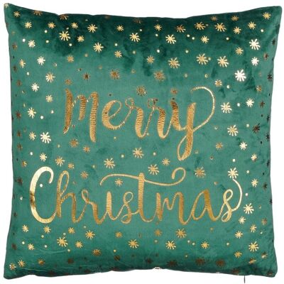 Overige Merken Kussen merry christmas 40x40x10 cm groen Overige Merken Kussen merry christmas 40x40x10 cm groen