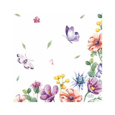 Duni Servetten breezy butterflies 33x33 cm 12 stuks Duni Servetten breezy butterflies 33x33 cm 12 stuks