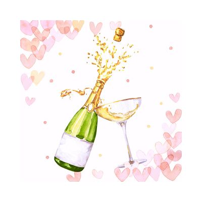 Duni Servetten hearts bubbles 33x33 cm 12 stuks Duni Servetten hearts bubbles 33x33 cm 12 stuks