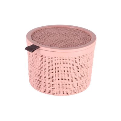 Curver opbergmand jute-look rond 2l roze Curver opbergmand jute-look rond 2l roze