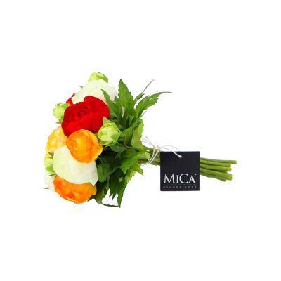 Mica Decorations Kunstbloem ranonkeltje - 22cm Oranje - Interieurdecoratie Mica Decorations Kunstbloem ranonkeltje - 22cm Oranje - Interieurdecoratie