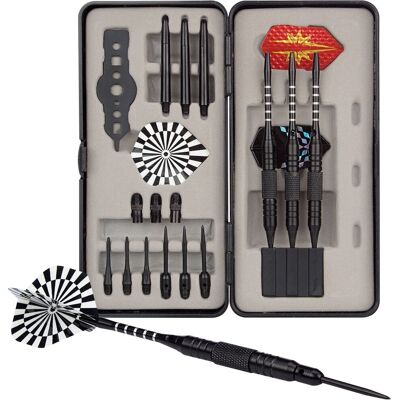 Abbey darts dart set - steel tip/soft tip - zwart - 19 Abbey darts dart set - steel tip/soft tip - zwart - 19