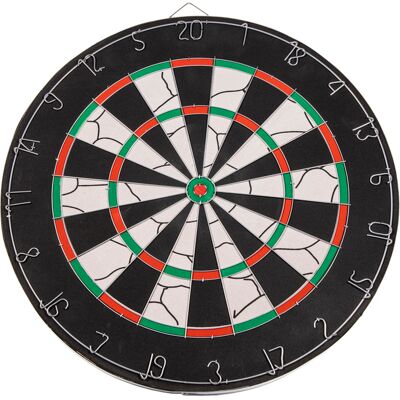 SportX dartbord flocked met 6 darts Multi kleuren SportX dartbord flocked met 6 darts Multi kleuren