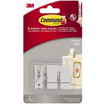 3M 1060680 - command spring clip 17089q qz 3clips+4 clear s/pk 12pk/cs 12 stuks 3M 1060680 - command spring clip 17089q qz 3clips+4 clear s/pk 12pk/cs 12 stuks