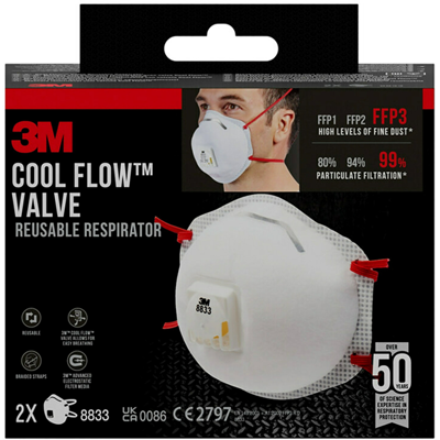 3M 1074270 - stofmasker met ventiel ffp3 1 stuks 3M 1074270 - stofmasker met ventiel ffp3 1 stuks