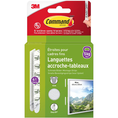 3M 1075977 - command fotolijststrips narrow4 paar wit 12 stuks 3M 1075977 - command fotolijststrips narrow4 paar wit 12 stuks