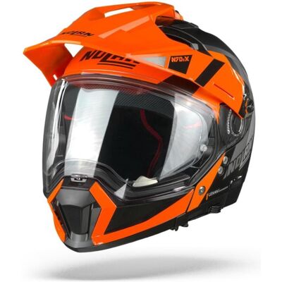 Nolan n70-2 x decurio 31 flat black orange white anthracite integraalhelm - motorhelm - maat xxl Nolan n70-2 x decurio 31 flat black orange white anthracite integraalhelm - motorhelm - maat xxl
