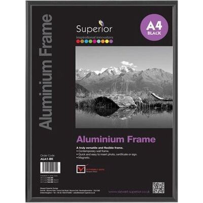 Seco Aluminium Zwart A4 Fotolijst - Fotolijst Seco Aluminium Zwart A4 Fotolijst - Fotolijst