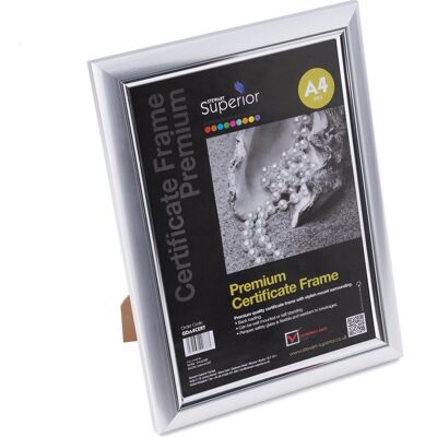 Seco fotolijst - a4 - 21 x 29.7cm - zilver - 30mm frame - se-sva4cert Seco fotolijst - a4 - 21 x 29.7cm - zilver - 30mm frame - se-sva4cert
