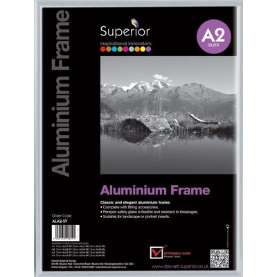 Seco fotolijst - a2 - 42 x 59.4cm - zilver geborsteld aluminium - 11mm frame - se-ala2-sv Seco fotolijst - a2 - 42 x 59.4cm - zilver geborsteld aluminium - 11mm frame - se-ala2-sv