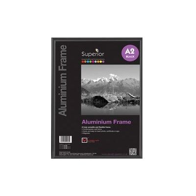 Seco fotolijst - a2 - 42 x 59.4cm - zwart geborsteld aluminium - 11mm frame Seco fotolijst - a2 - 42 x 59.4cm - zwart geborsteld aluminium - 11mm frame