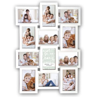 Zep Italia Wit Fotolijst - Voor 12 Foto's - 55x45cm Zep Italia Wit Fotolijst - Voor 12 Foto's - 55x45cm