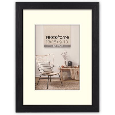 Zep Malmo Zwarte Fotolijst - 10x15/15x20 cm, Modern Houten Design Zep Malmo Zwarte Fotolijst - 10x15/15x20 cm, Modern Houten Design