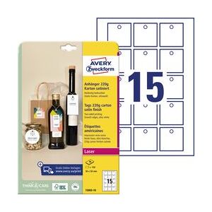 Hanglabels AVERY ZWECKFORM T2003-10 Karton Wit Hanglabels AVERY ZWECKFORM T2003-10 Karton Wit