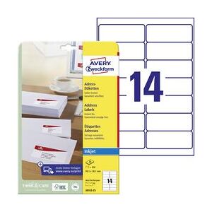 Avery J8163 Witte Inktjet Adreslabels - 350 stuks Avery J8163 Witte Inktjet Adreslabels - 350 stuks