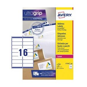 Avery Adresetiketten voor laserprinters l7162-100 99,1x33,9mm Avery Adresetiketten voor laserprinters l7162-100 99,1x33,9mm