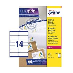 Avery L7163 Adreslabels - Laser, Wit, 99,1x38,1mm Avery L7163 Adreslabels - Laser, Wit, 99,1x38,1mm