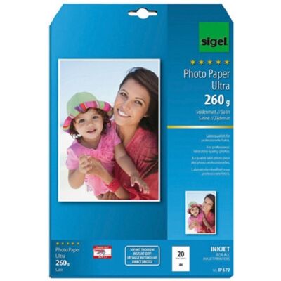 Sigel inkjet fotopapier - ultra - a4 - zijdemat - 260 grams - 20 vel - si-ip672 Sigel inkjet fotopapier - ultra - a4 - zijdemat - 260 grams - 20 vel - si-ip672