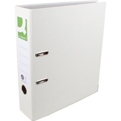Q-CONNECT ordner, voor ft a4, uit recycolor papier, rug van 8 cm, wit Q-CONNECT ordner, voor ft a4, uit recycolor papier, rug van 8 cm, wit
